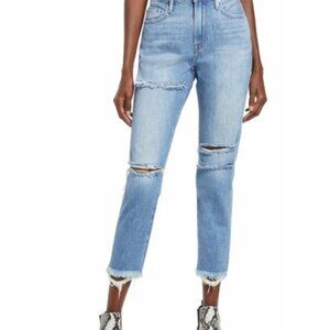 Frame Women's Le Beau Crop Distressed Jeans - Size 31